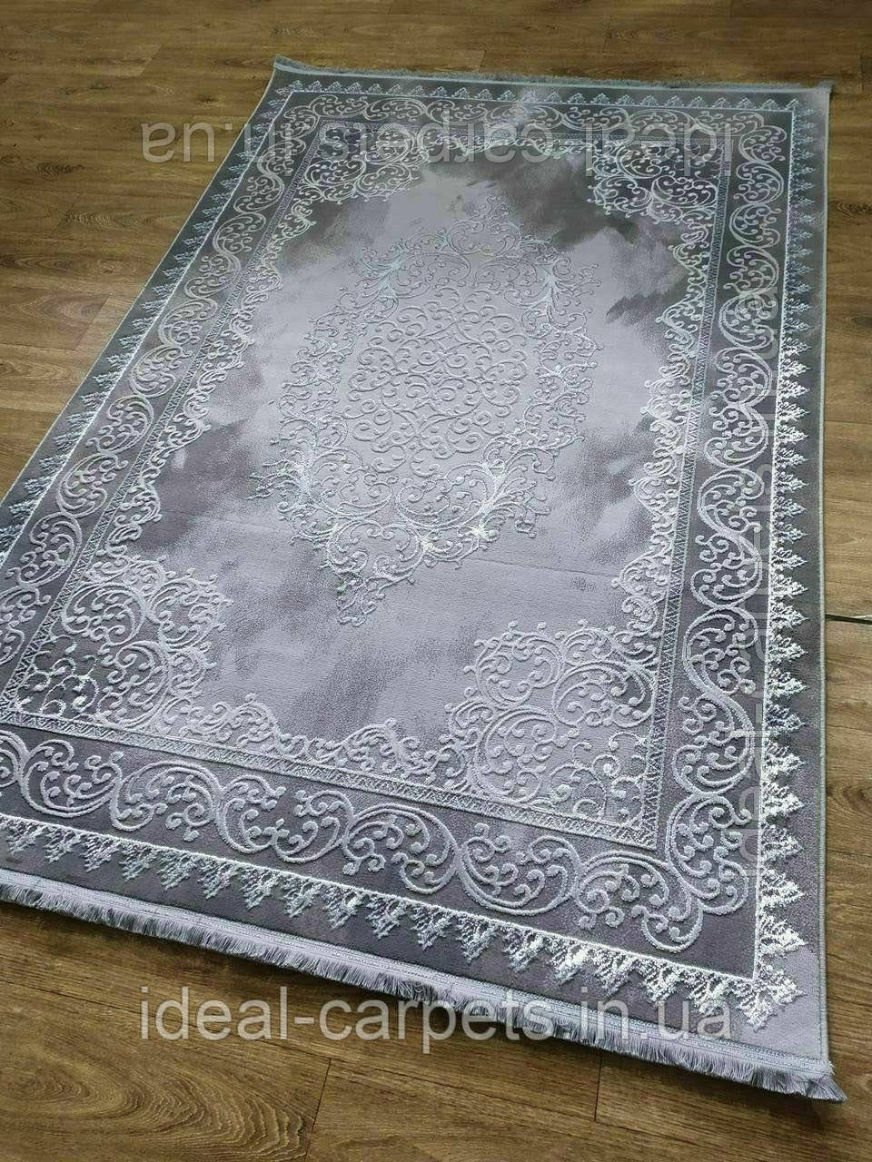 Килим Odessa 1.6х2.3м Сірий Класичний 0203 Короткий ворс, фото 1