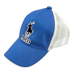 Кепка бейсболка чоловіча Польща 56-60 універсальний розмір сітка літня синій (ББ543)