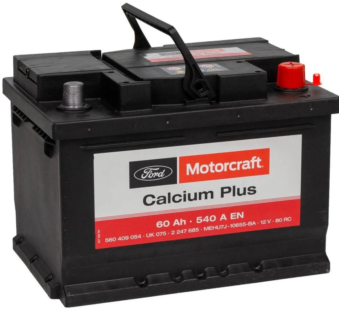 Акумуляторна батарея 60AH 540A Motorcraft Ford: B-Max, C-Max, Ecosport, Fiesta, Focus, Fusion, 2247685, фото 1