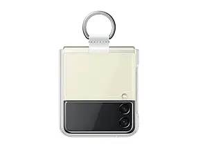 Оригінальний чохол Samsung Z Flip 3 (F711) Clear Cover with Ring Transparency, фото 4