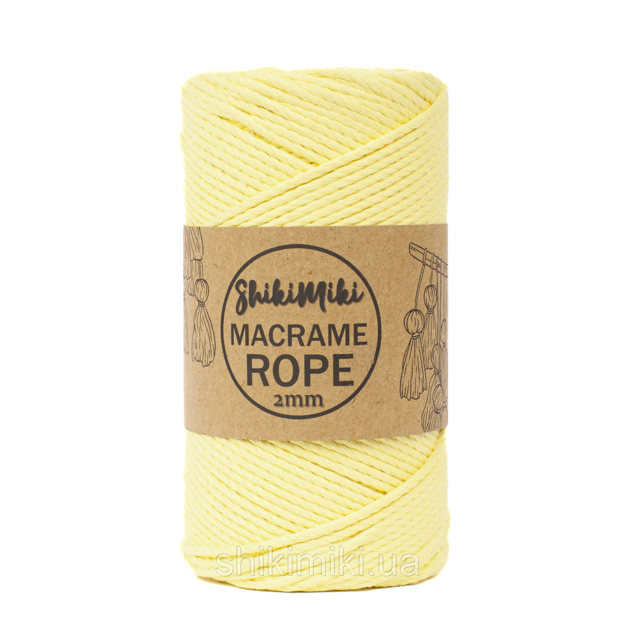 Эко шнур Shikimiki Rope 2 mm, цвет Лимонний