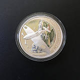 Срібло монета Тувалу 1 долар 2005 Авіація Бойові літаки Супермарин Спітфайр, фото 5