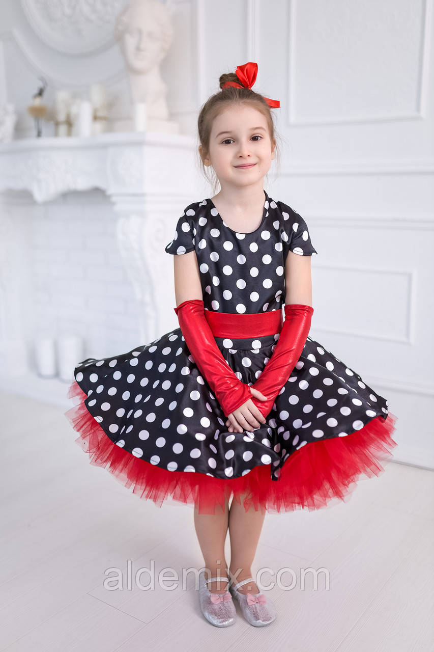 "Стиляга в червоному" карнавальний костюм для дівчинки