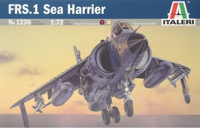 Пластикова модель 1/72 ITALERI 1236 британський палубний винищувач FRS.1 Sea Harrier