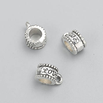 Фурнітура Бейл тримач "Love"d-8х6х11мм, d отвору-4.5мм фасування 20гр. + - 20шт.