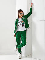 Спортивный костюм тройка с медвежонком, зеленый, арт 475