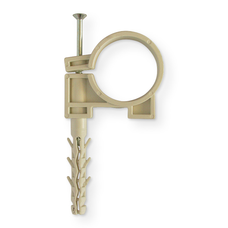 Обойма для труб і кабелю D40 з ударним шурупом (25 шт/уп) LOGA, фото 1