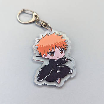 "Ічіго Куросакі (Бліч / Bleach)" брелок акриловий двосторонній з уф-друком
