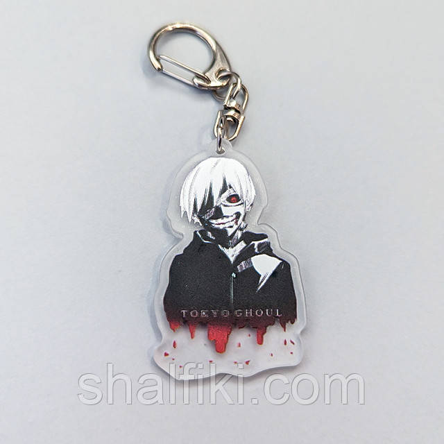 "Кен Канекі (Токійський гуль / Tokyo ghoul)" брелок акриловий двосторонній з уф-друком
