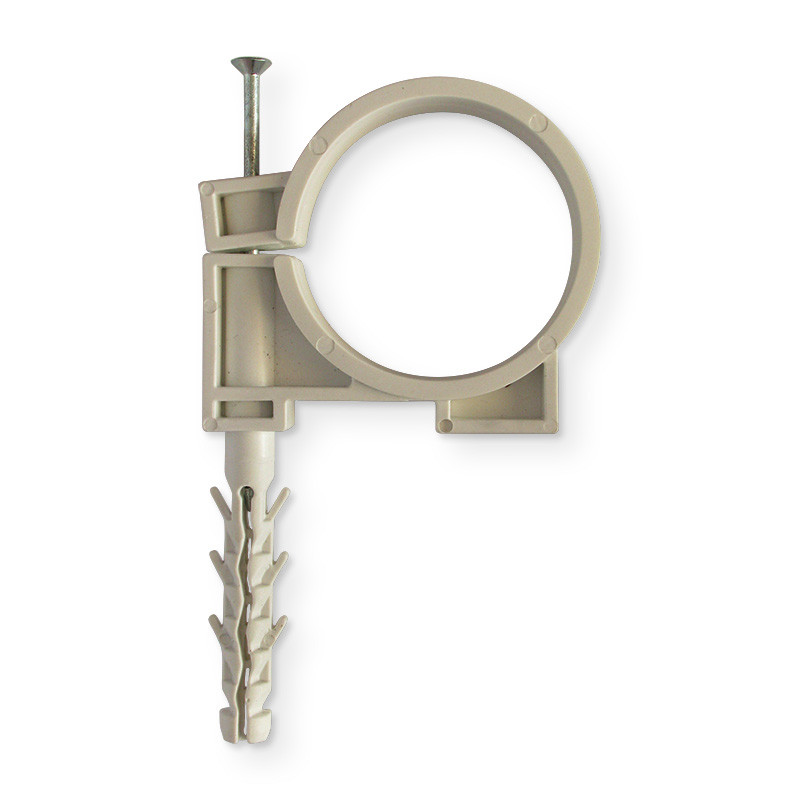 Обойма для труб і кабелю D63 з ударним шурупом (25 шт/уп) LOGA, фото 1