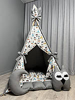 Вігвам Індіанці 2 БОНБОН, Повний комплект, вігвам для хлопчика, вігвам для дівчинки, намет дитячий, вігвам