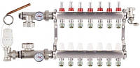Коллектор для теплого пола в сборе на 7 контуров