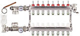 Колектор з насосом на 8 виходів для теплої підлоги в зборі на 8 контурів EUROPRODUCT KOER, фото 10