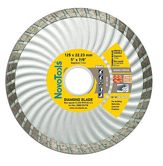 Алмазне коло NovoTools Basic 125х22 Турбохвиля