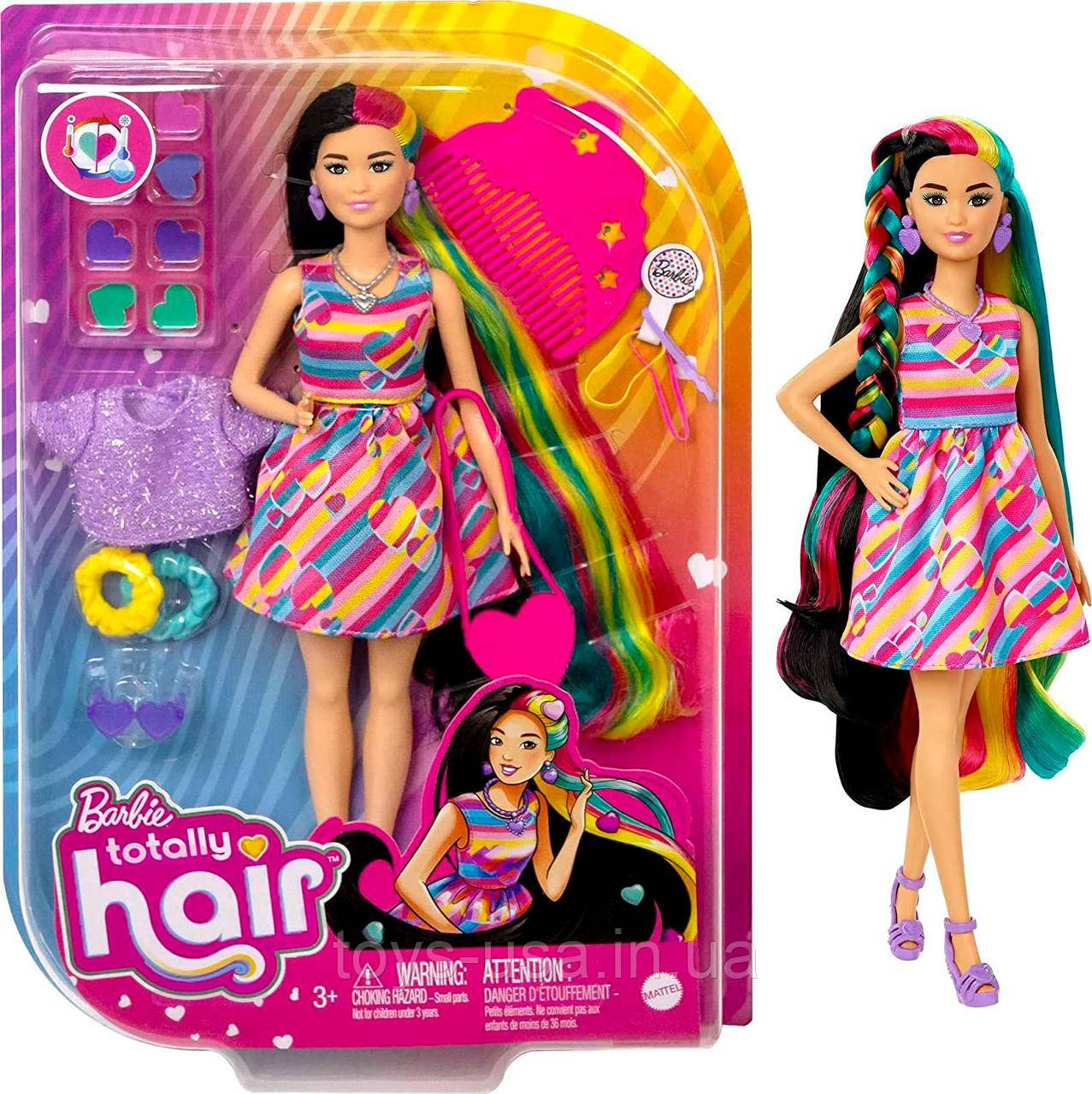 Лялька Барбі Фантастична зачіска Серцева красуня Barbie Totally Hair Heart-Themed