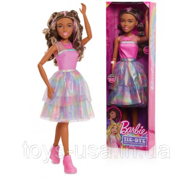 Лялька барбі Найкраща подруга велика брюнетка 71 см Тай дай Barbie 28 Best Fashion Tie Dye