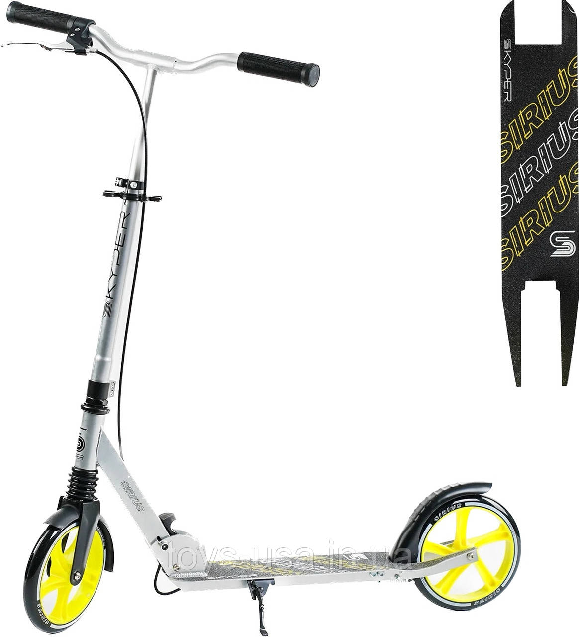 Самокат із ручним гальмом і амортизатором Skyper "Sirius" арт. S-18988, фото 1
