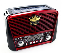 Радиоприемник Golon RX-BT455S AM с солнечное панелью USB юсб MicroSD FM AM SW Красный