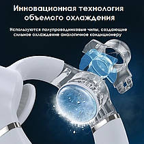 Кондиціонер на шию портативний вентилятор на шию 10 год автономної роботи графіт, фото 5