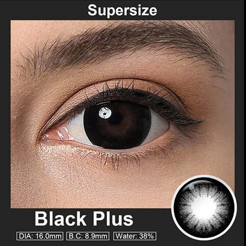 Чорні контактні лінзи Supersize 16 мм