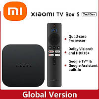 Приставка Xiaomi Mi Box S 4K 2023 2nd Gen (MDZ-28-AA) оригинал, международная глобальная версия, Google TV