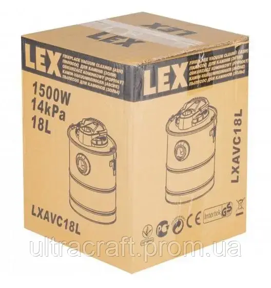 Пылесос для чистки каминов, золы, золы LEX LXAVC18L 1500W POLAND - фото 10 - id-p1835242724