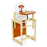 Дитячий стільчик для годування - трансформер Мася Тигр білий