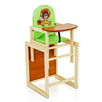 Дитячий стільчик для годування - трансформер Мася Лев салатовий