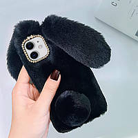 Чохол панель для Apple iPhone 14 Plus/15 Plus Зайчик Чорний