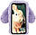 Чохол панель для Apple iPhone 12/12 Pro Alitek Зайчик Ліловий, фото 5