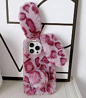 Панель чохол для Apple iPhone 13 Pro Зайчик Leopard Rose Red