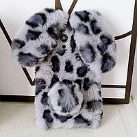 Панель чохол для Apple iPhone 13/14 Зайчик Леопард Сірий