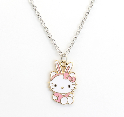 Підвіска Hello Kitty, прикраса на шию, ланцюжок, дитяча біжутерія, кольє,FS-1988