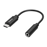 Переходник USB-C to Stereo Jack 3.5mm Black Hama (00200318)