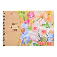 Альбом для эскизов Santi "Kraft sketch pad" 70 г/м2 А5 50л крафт бумага 742611