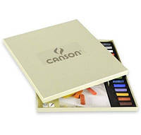 Альбом для пастели Canson Mi-Teintes 160г/м A4 12 листо набор склейка + Пастель Royal Talens 16шт + розтушовка
