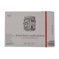 Альбом для ескізів Smiltainis Authentic 185г/м A5 18л Bristol білий гладкий папір