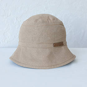 Дитяча літня панама із льону повністю натуральна 100% бавовна Classik 38-42 (3-6 місяців) MagBaby Бежевий