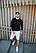 Спортивний костюм чоловічий лонгслів + шорти HYDE Standart | Комплект літній чоловічий DP -731161, фото 9