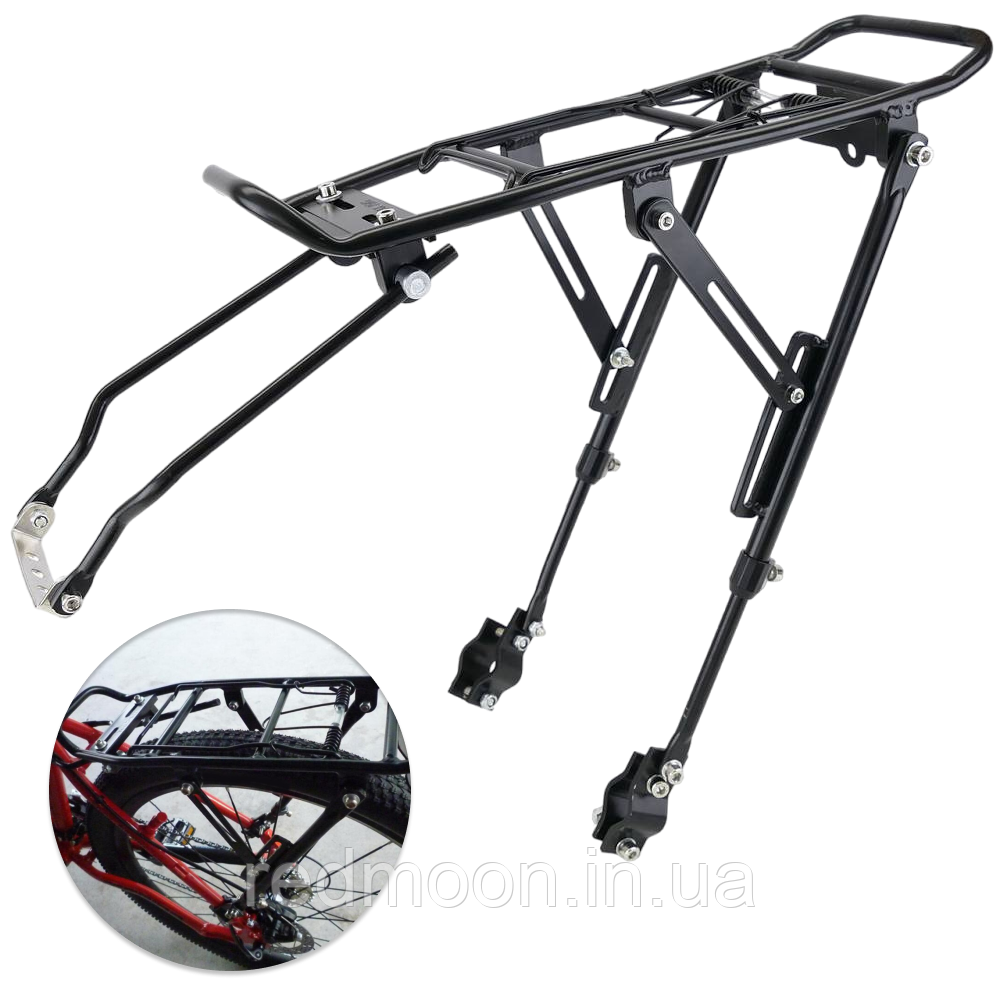 Багажник під дискове гальмо 26' / Розсувний задній велобагажник / Багажник на велик, фото 1