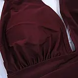 Жіночий купальник бордового кольору розміри до 2XL, фото 2