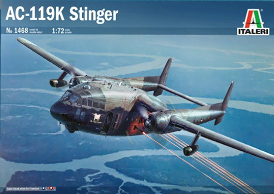 Пластикова модель 1/72 Italeri 1468 американський транспортний літак AC-119K Stinger