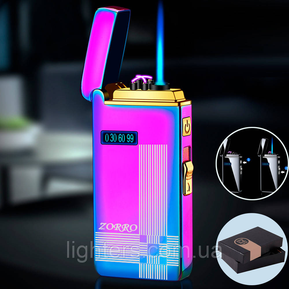 Електроімпульсна запальничка USB + турбо в подарунковій упаковці LG-568H