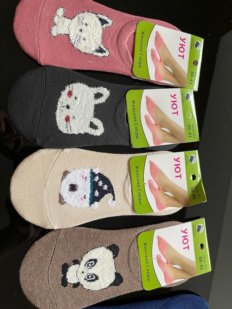 Жіночі шкарпетки-слідки, р.36-40.Однотон, фото 1