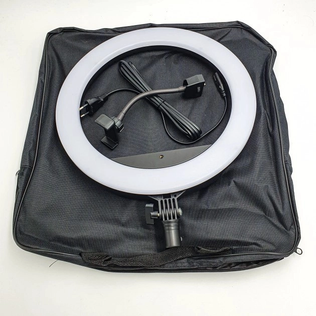 Кольцевая LED лампа ZB-R14 1 крепл.тел. 220V 35см в сумке селфи лампа ...