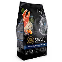 Кошачий корм Savory для взрослых котов Fresh Salmon & White Fish 2 кг