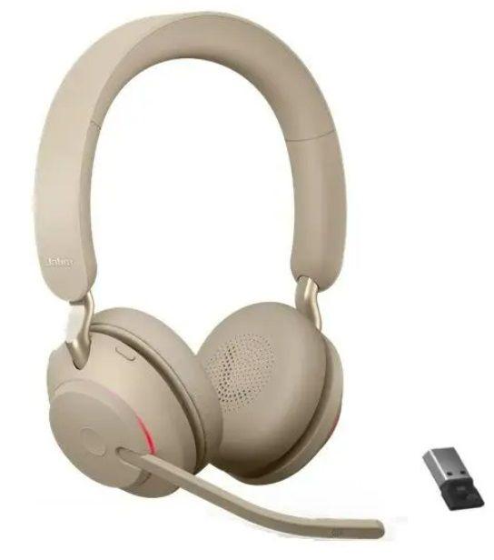 Бездротова гарнітура Jabra Evolve2 65 MS Stereo USB-A бежева