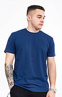 Однотонна футболка  синій