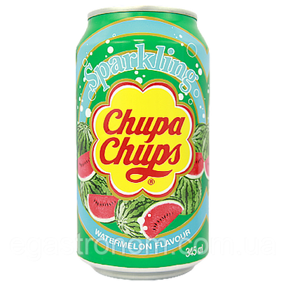 Напій газований кавун Чупа Чупс Chupa Chups watermelon 345ml 24шт/ящ (Код: 00-00014350)
