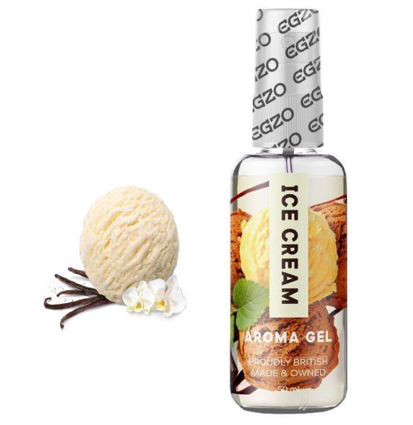 Їстівний гель-лубрикант EGZO AROMA GEL-ванільне морозиво, 50 мл Bomba💣, фото 1